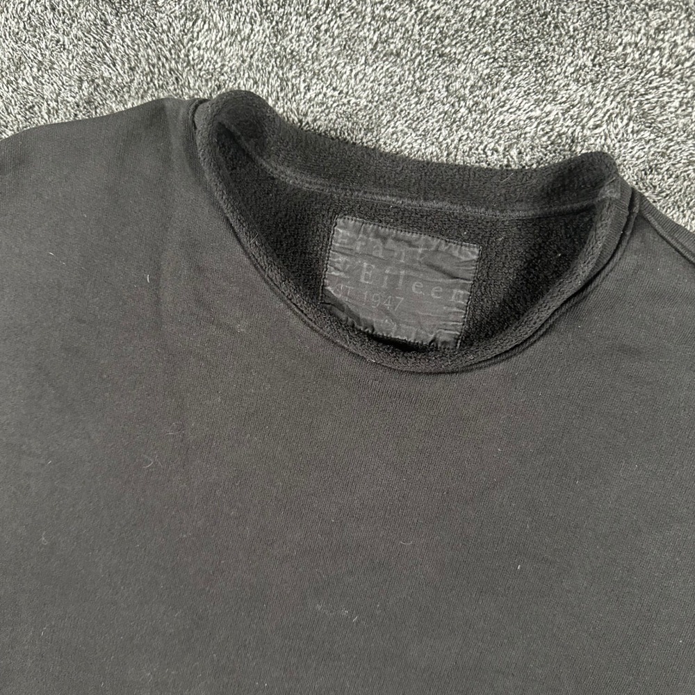Frank & Eileen Tee Lab Women S Black Oversized Raw Hem Sweatshirt Pullover USA